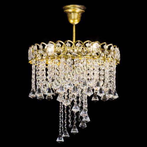 Люстра Капель Водоворот под бронзу конус 30 в Самаре Гусь Хрустальный