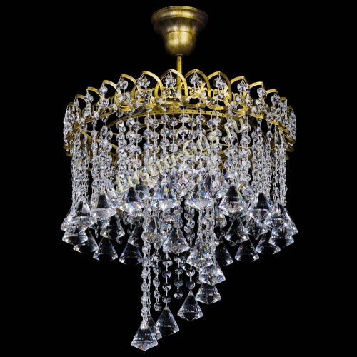 Люстра Капель Водоворот под бронзу конус 40 в Самаре Гусь Хрустальный