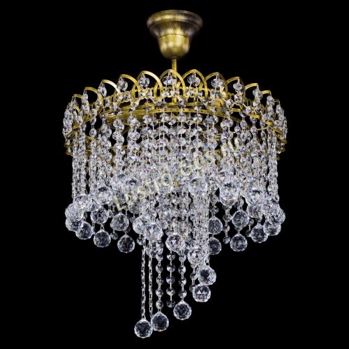 Люстра Капель Водоворот под бронзу шар 30 в Самаре Гусь Хрустальный