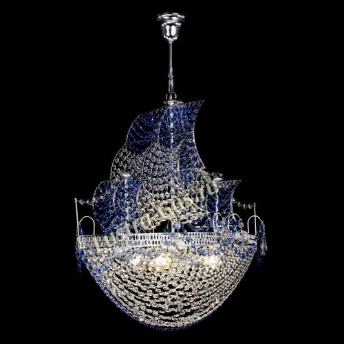Люстра Каравелла №1 синяя в Самаре Гусь Хрустальный