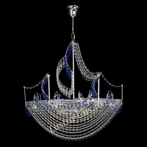 Люстра Каравелла №1 синяя в Самаре Гусь Хрустальный