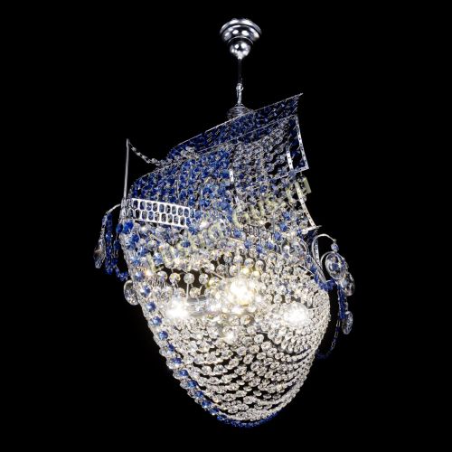 Люстра Каравелла №1 синяя в Самаре Гусь Хрустальный