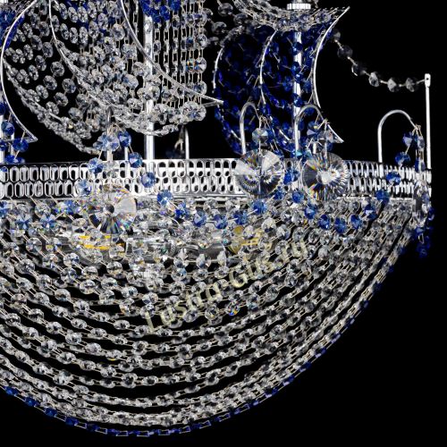 Люстра Каравелла №1 синяя в Самаре Гусь Хрустальный