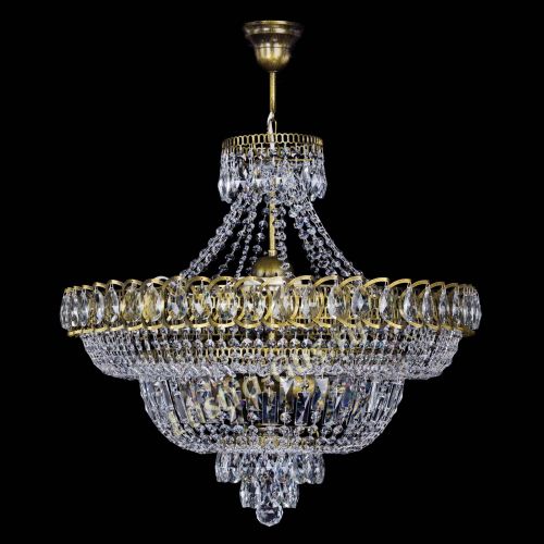 Люстра Хрустальный Каскад №8 с подвесом под бронзу в Самаре Гусь Хрустальный