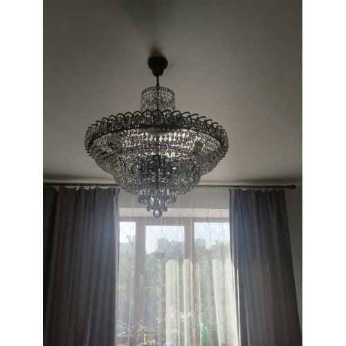 Люстра Хрустальный Каскад №8 с подвесом под бронзу в Самаре Гусь Хрустальный