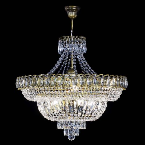 Люстра Хрустальный Каскад №8 с подвесом под бронзу в Самаре Гусь Хрустальный