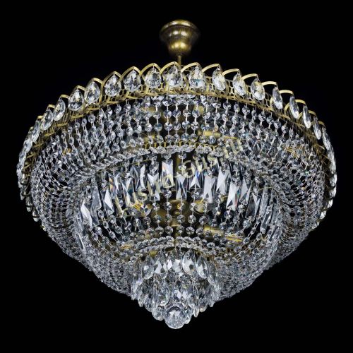 Люстра Хрустальный Каскад №8 с подвесом под бронзу в Самаре Гусь Хрустальный