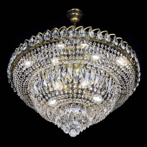 Люстра Хрустальный Каскад №8 с подвесом под бронзу в Самаре Гусь Хрустальный