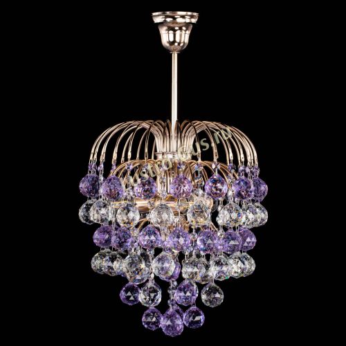 Люстра Хрустальные брызги шар 40 мм фиолетовая в Самаре Гусь Хрустальный