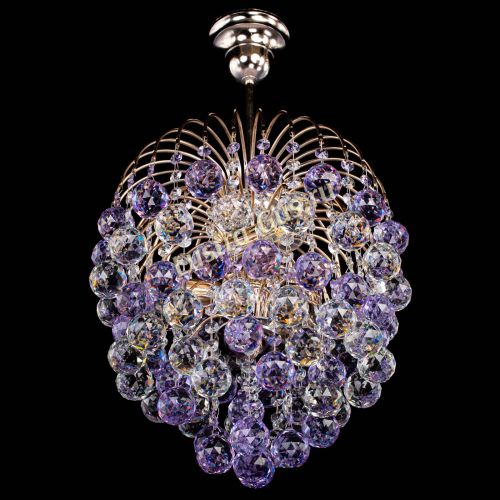 Люстра Хрустальные брызги шар 40 мм фиолетовая в Самаре Гусь Хрустальный