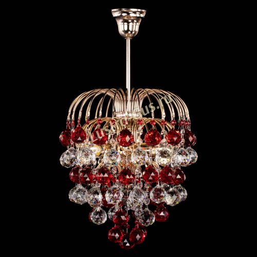 Люстра Хрустальные брызги шар 40 мм красная в Самаре Гусь Хрустальный