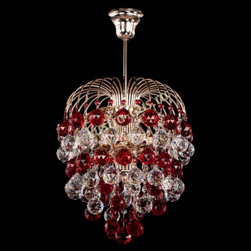 Люстра Хрустальные брызги шар 40 мм красная в Самаре Гусь Хрустальный