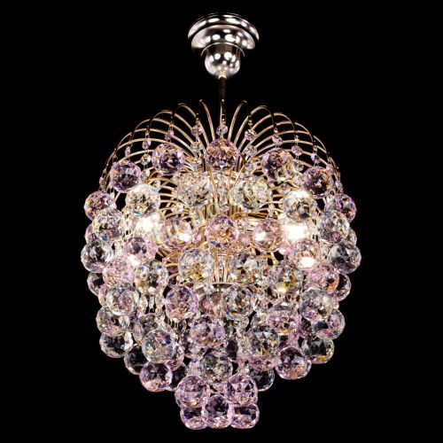 Люстра Хрустальные брызги шар 40 мм розовая в Самаре Гусь Хрустальный
