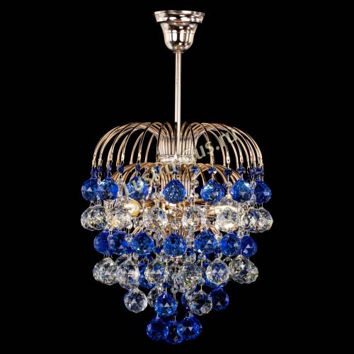 Люстра Хрустальные брызги шар 40 мм синяя в Самаре Гусь Хрустальный