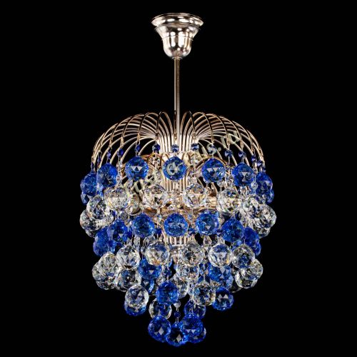Люстра Хрустальные брызги шар 40 мм синяя в Самаре Гусь Хрустальный