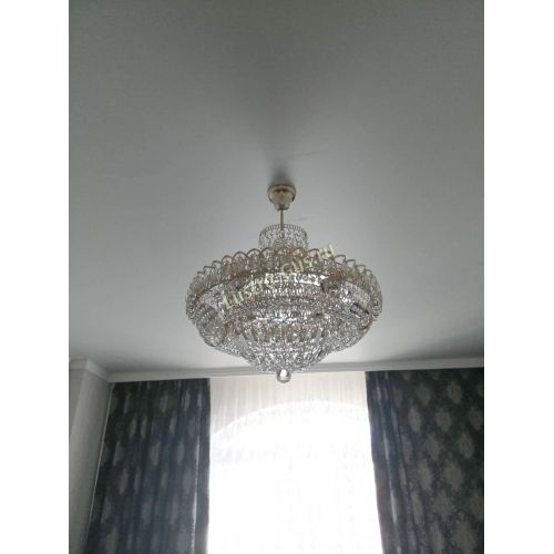 Люстра Кольцо Классика 6 ламп с подвесом в Самаре Гусь Хрустальный