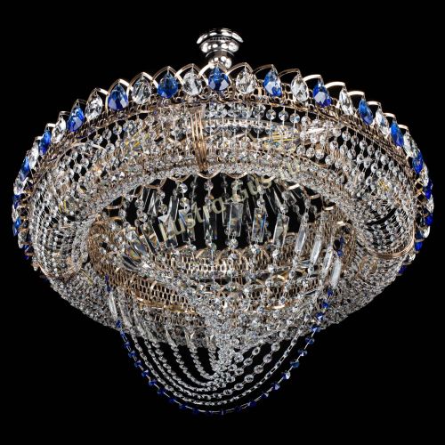 Люстра Кольцо Классика Веер №8 синяя в Самаре Гусь Хрустальный