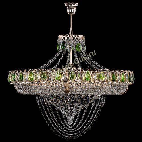 Люстра Кольцо Классика Веер №8 зеленая в Самаре Гусь Хрустальный