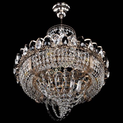 Люстра Кольцо Классика Веер черная в Самаре Гусь Хрустальный