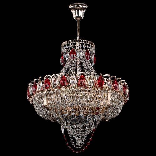 Люстра Кольцо Классика Веер красная в Самаре Гусь Хрустальный