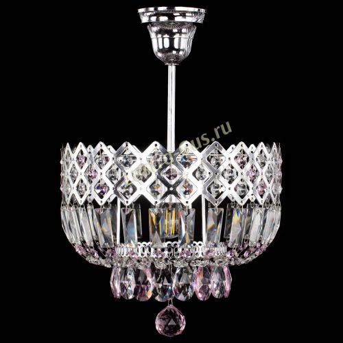 Люстра Корона №1 пластинка розовая в Самаре Гусь Хрустальный