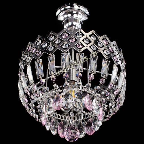Люстра Корона №1 пластинка розовая в Самаре Гусь Хрустальный