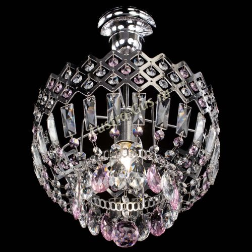 Люстра Корона №1 пластинка розовая в Самаре Гусь Хрустальный