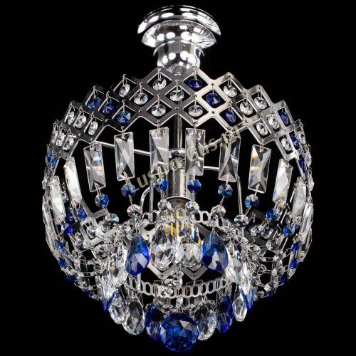 Люстра Корона №1 пластинка синяя в Самаре Гусь Хрустальный