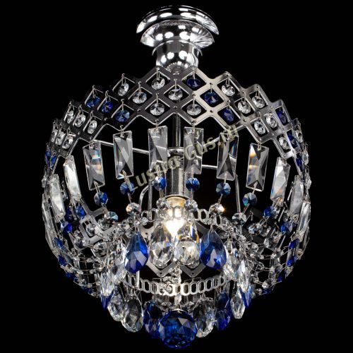 Люстра Корона №1 пластинка синяя в Самаре Гусь Хрустальный