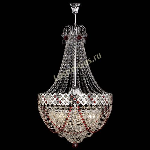 Люстра Корона №5 с подвесом Красная в Самаре Гусь Хрустальный