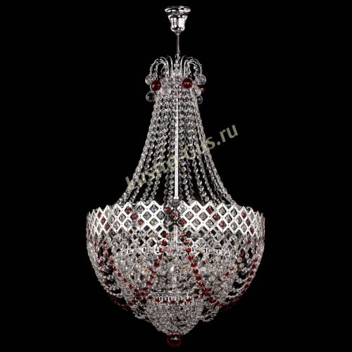 Люстра Корона №5 с подвесом Красная в Самаре Гусь Хрустальный