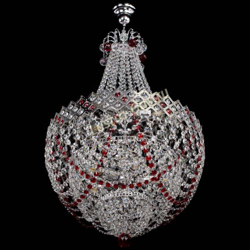 Люстра Корона №5 с подвесом Красная в Самаре Гусь Хрустальный