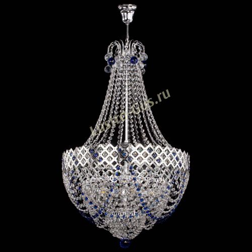 Люстра Корона №5 с подвесом Синяя в Самаре Гусь Хрустальный