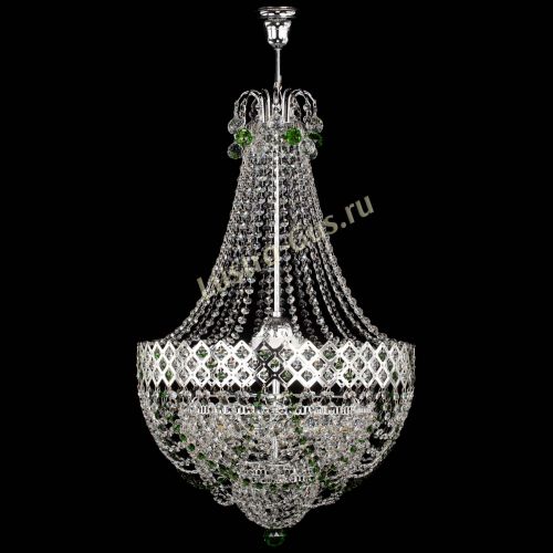 Люстра Корона №5 с подвесом Зеленая в Самаре Гусь Хрустальный