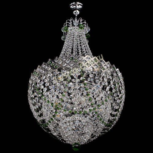 Люстра Корона №5 с подвесом Зеленая в Самаре Гусь Хрустальный