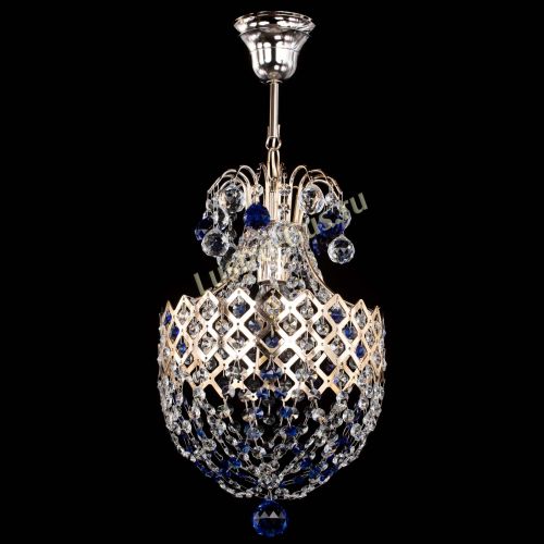 Люстра Корона №6 синяя в Самаре Гусь Хрустальный