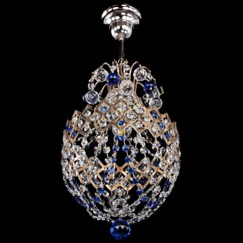 Люстра Корона №6 синяя в Самаре Гусь Хрустальный