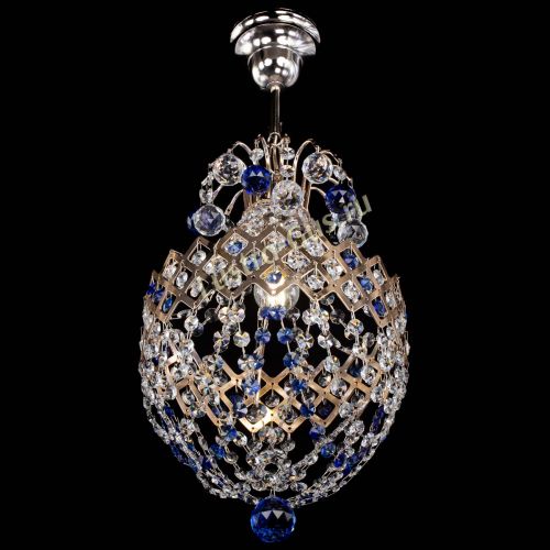 Люстра Корона №6 синяя в Самаре Гусь Хрустальный