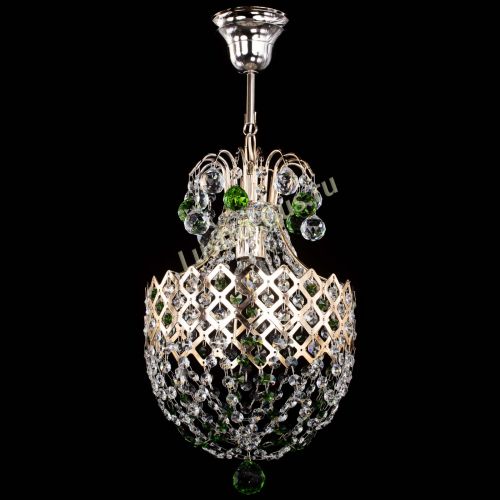Люстра Корона №6 зеленая в Самаре Гусь Хрустальный