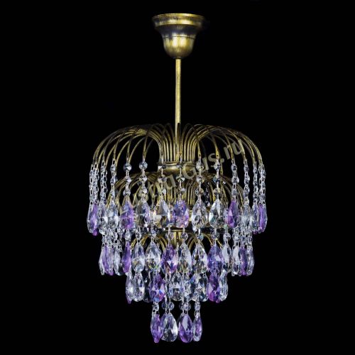 Люстра Лора №3 под бронзу фиолетовая в Самаре Гусь Хрустальный