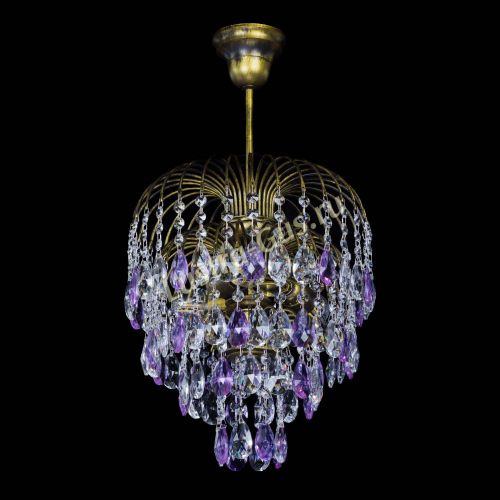 Люстра Лора №3 под бронзу фиолетовая в Самаре Гусь Хрустальный