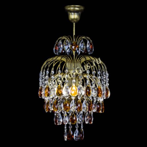 Люстра Лора №3 журавлик Чайная под бронзу в Самаре Гусь Хрустальный