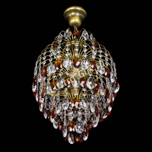 Люстра Лора №3 журавлик Чайная под бронзу в Самаре Гусь Хрустальный