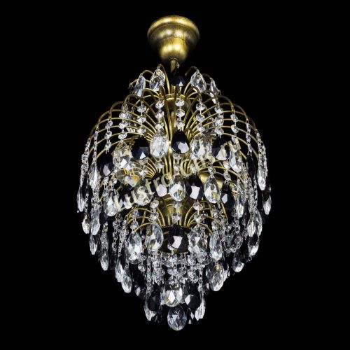 Люстра Лора №3 журавлик Черная под бронзу в Самаре Гусь Хрустальный