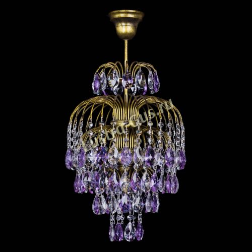 Люстра Лора №3 журавлик Фиолетовая под бронзу в Самаре Гусь Хрустальный