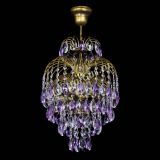 Люстра Лора №3 журавлик Фиолетовая под бронзу в Самаре