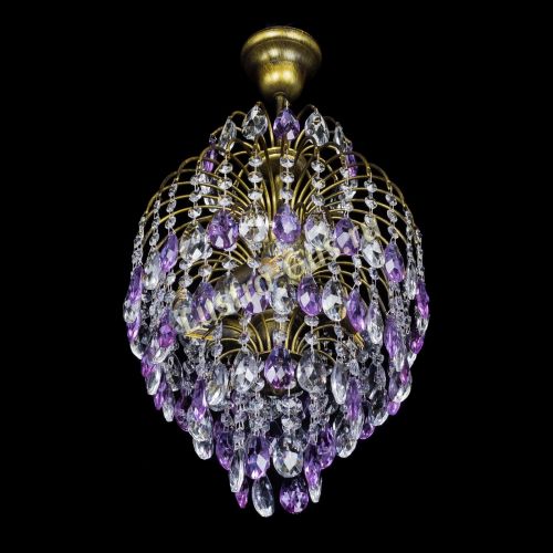 Люстра Лора №3 журавлик Фиолетовая под бронзу в Самаре Гусь Хрустальный