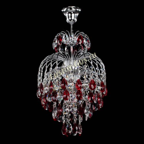 Люстра Лора №3 журавлик красная в Самаре Гусь Хрустальный