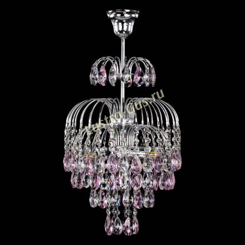 Люстра Лора №3 журавлик розовая в Самаре Гусь Хрустальный