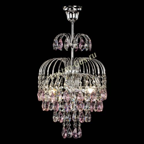 Люстра Лора №3 журавлик розовая в Самаре Гусь Хрустальный